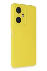 Newface Vivo Y27 Kılıf Nano içi Kadife Silikon - Sarı