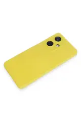 Newface Vivo Y27 Kılıf Nano içi Kadife Silikon - Sarı