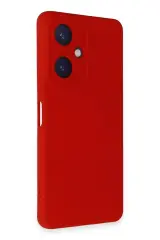 Newface Vivo Y27 Kılıf Nano içi Kadife Silikon - Kırmızı