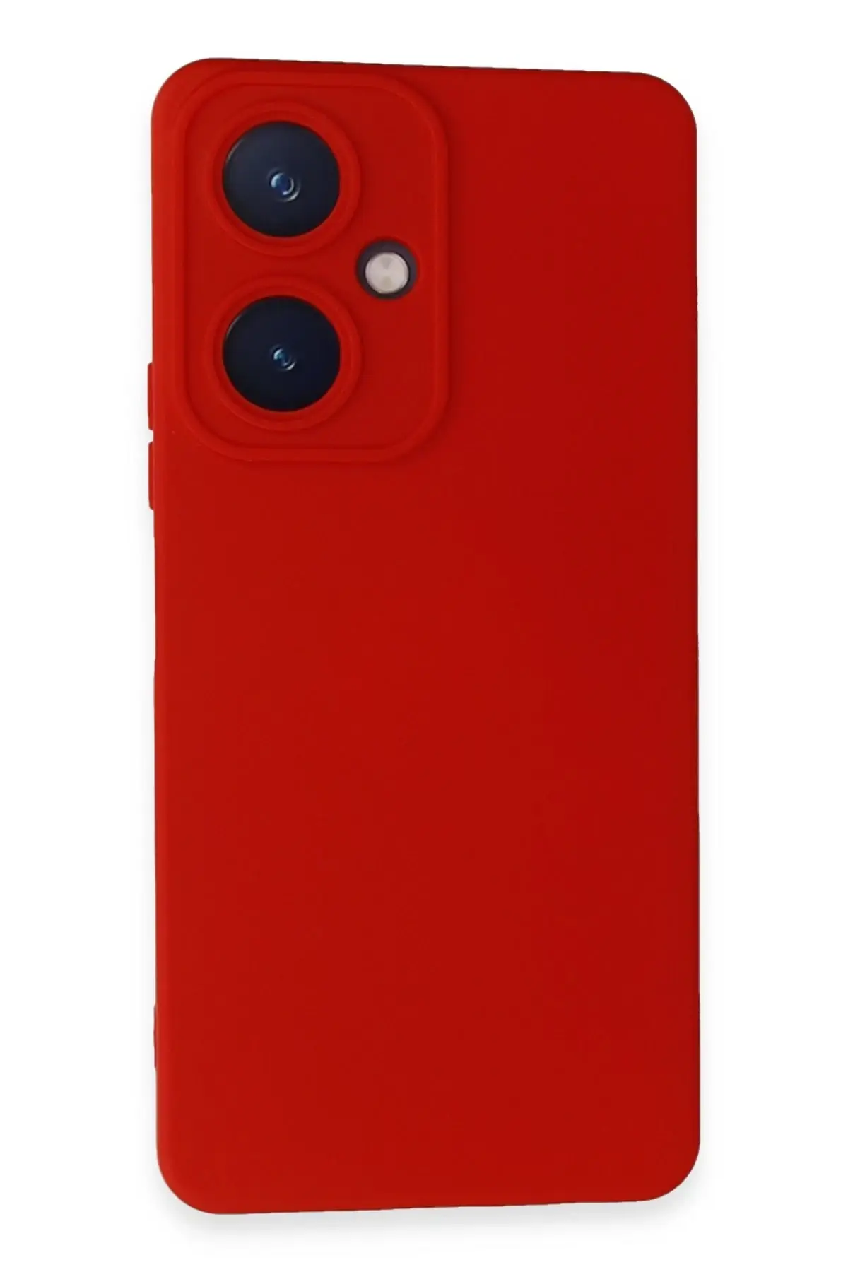 Newface Vivo Y27 Kılıf Nano içi Kadife Silikon - Kırmızı