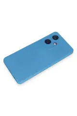 Newface Vivo Y27 Kılıf Nano içi Kadife Silikon - Mavi