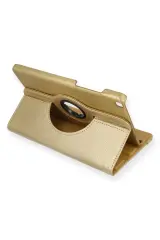 Newface Samsung Galaxy Tab A9 Kılıf 360 Tablet Deri Kılıf - Gold