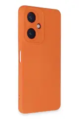 Newface Vivo Y27 Kılıf Nano içi Kadife Silikon - Turuncu