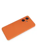 Newface Vivo Y27 Kılıf Nano içi Kadife Silikon - Turuncu