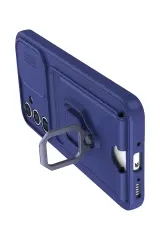 Newface Samsung Galaxy S24 FE Kılıf Zuma Kartvizitli Yüzüklü Silikon - Lacivert