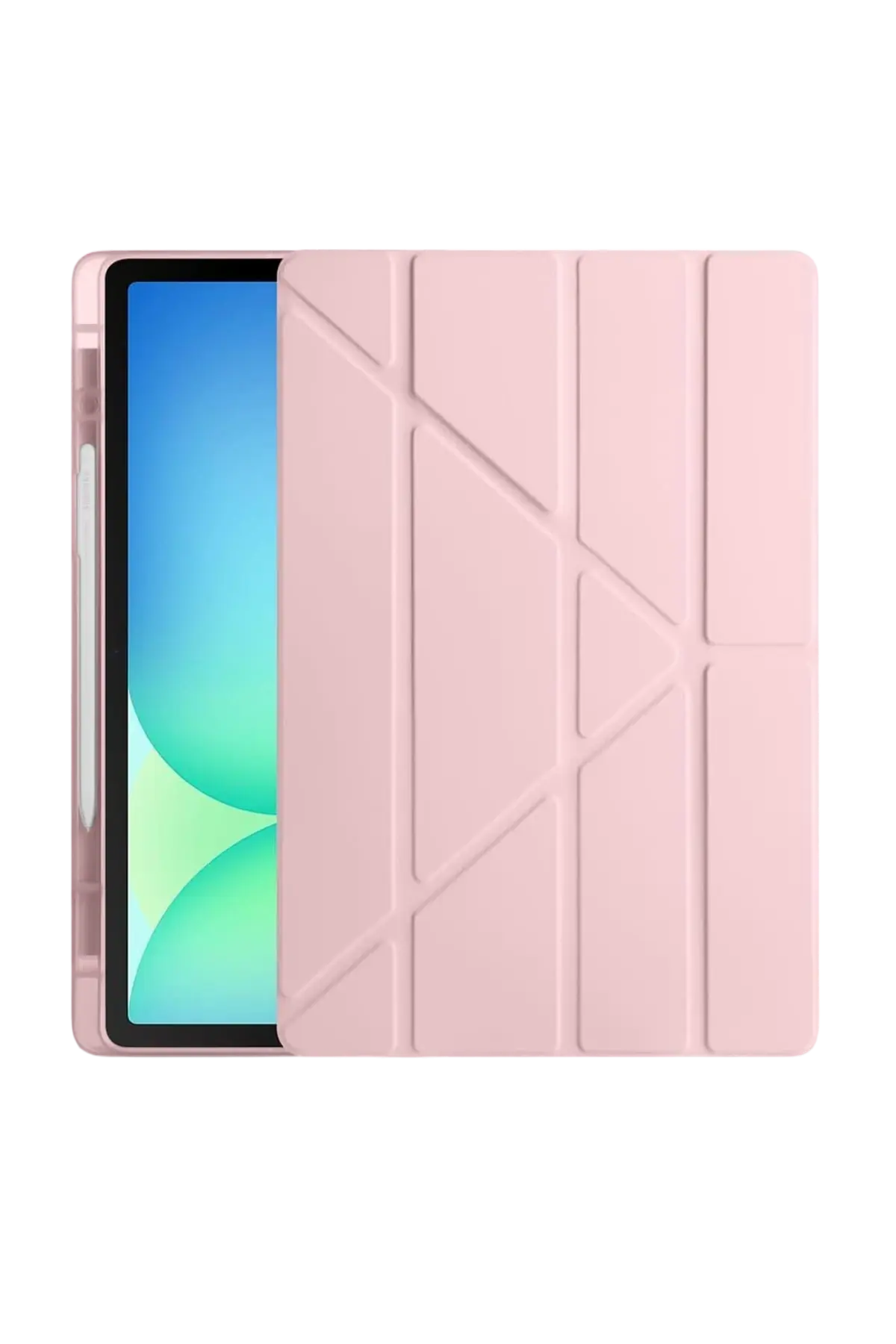 Newface iPad Pro 11 (2024) Kılıf Kalemlikli Hugo Tablet Kılıfı - Rose Gold