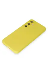 Newface Samsung Galaxy S24 Kılıf Nano içi Kadife Silikon - Sarı