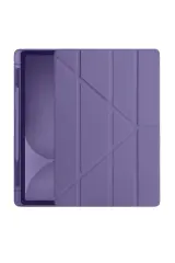 Newface iPad Pro 11 (2024) Kılıf Kalemlikli Hugo Tablet Kılıfı - Mor