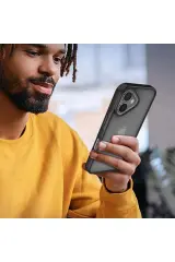 Newface iPhone 16 Kılıf Elegant Kapak - Pudra