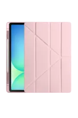 Newface iPad Pro 13 (2024) Kılıf Kalemlikli Hugo Tablet Kılıfı - Rose Gold