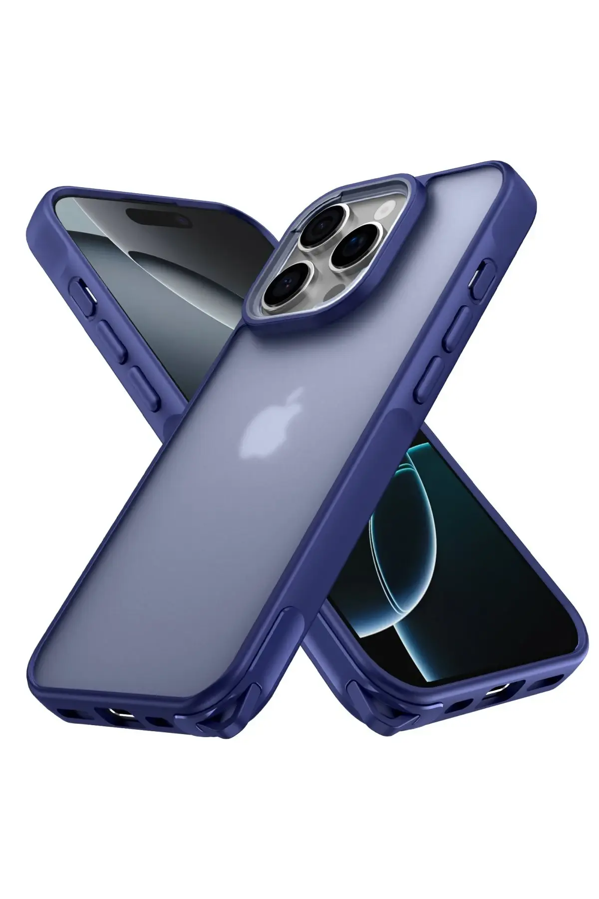 Newface iPhone 16 Pro Kılıf Elegant Kapak - Lacivert