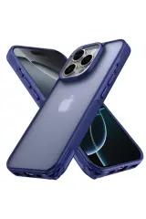 Newface iPhone 16 Pro Kılıf Elegant Kapak - Lacivert