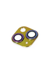 Newface iPhone 13 Pers Alüminyum Kamera Lens - Rainbow