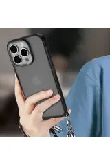 Newface iPhone 16 Pro Max Kılıf Elegant Kapak - Siyah