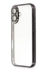 Newface iPhone 16 Kılıf Razer Lensli Silikon - Siyah