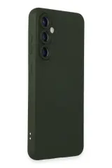 Newface Samsung Galaxy S24 Kılıf Nano içi Kadife Silikon - Koyu Yeşil