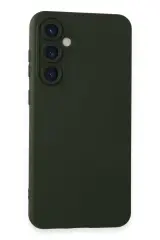 Newface Samsung Galaxy S24 Kılıf Nano içi Kadife Silikon - Koyu Yeşil