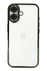 Newface iPhone 16 Kılıf Razer Lensli Silikon - Yeşil