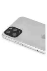 Newface iPhone 11 Pro Max Pers Alüminyum Kamera Lens - Siyah