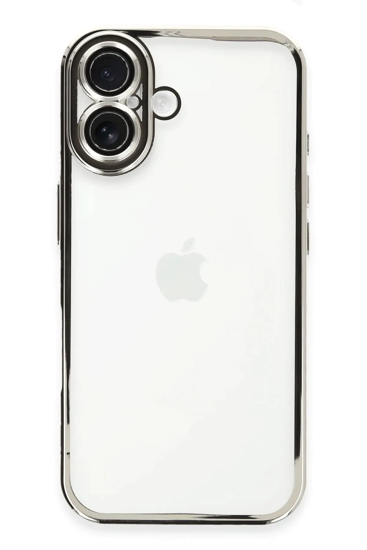 Newface iPhone 16 Kılıf Razer Lensli Silikon - Gümüş