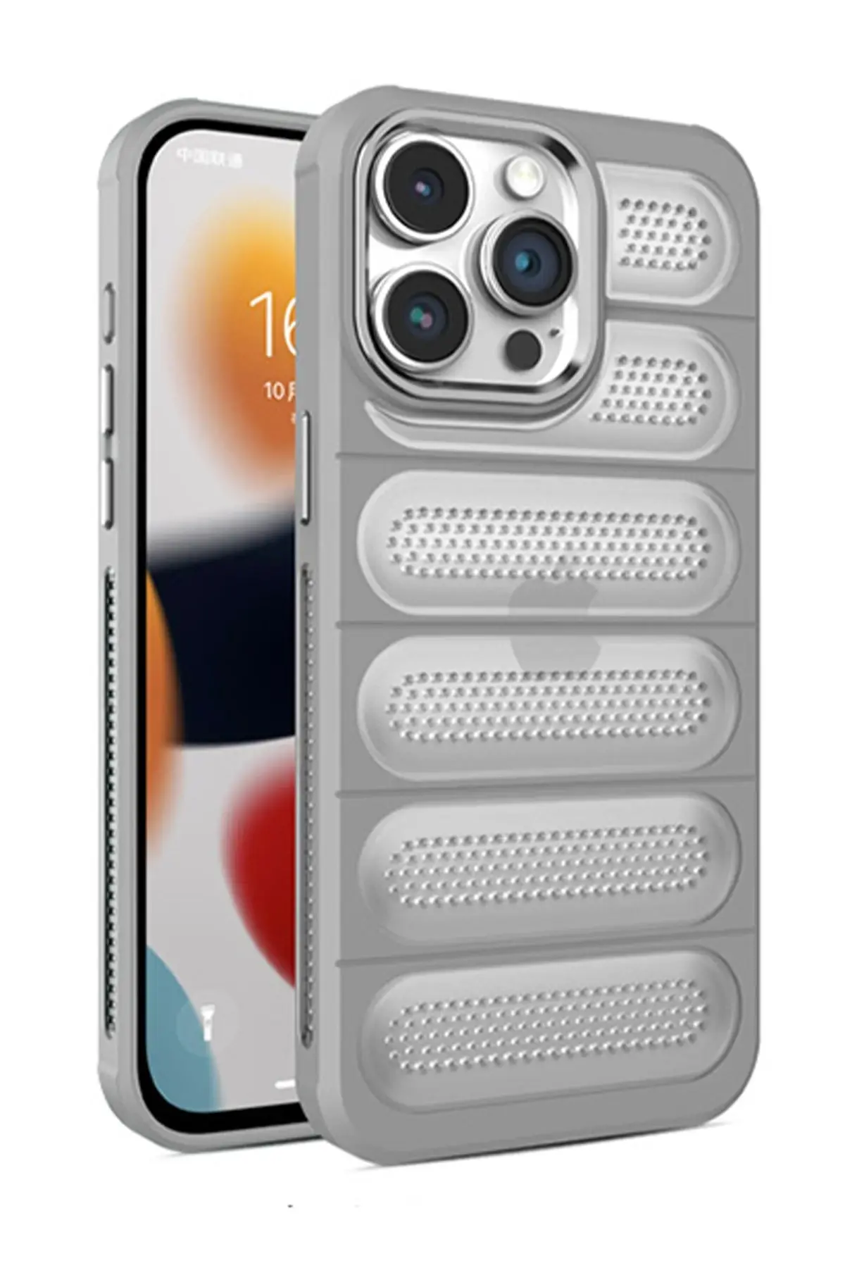 Newface iPhone 15 Pro Kılıf Airmax Silikon Kapak - Titan Gri