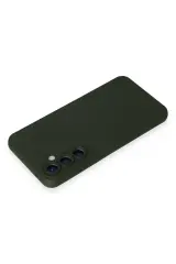 Newface Samsung Galaxy S24 Plus Kılıf Nano içi Kadife Silikon - Koyu Yeşil