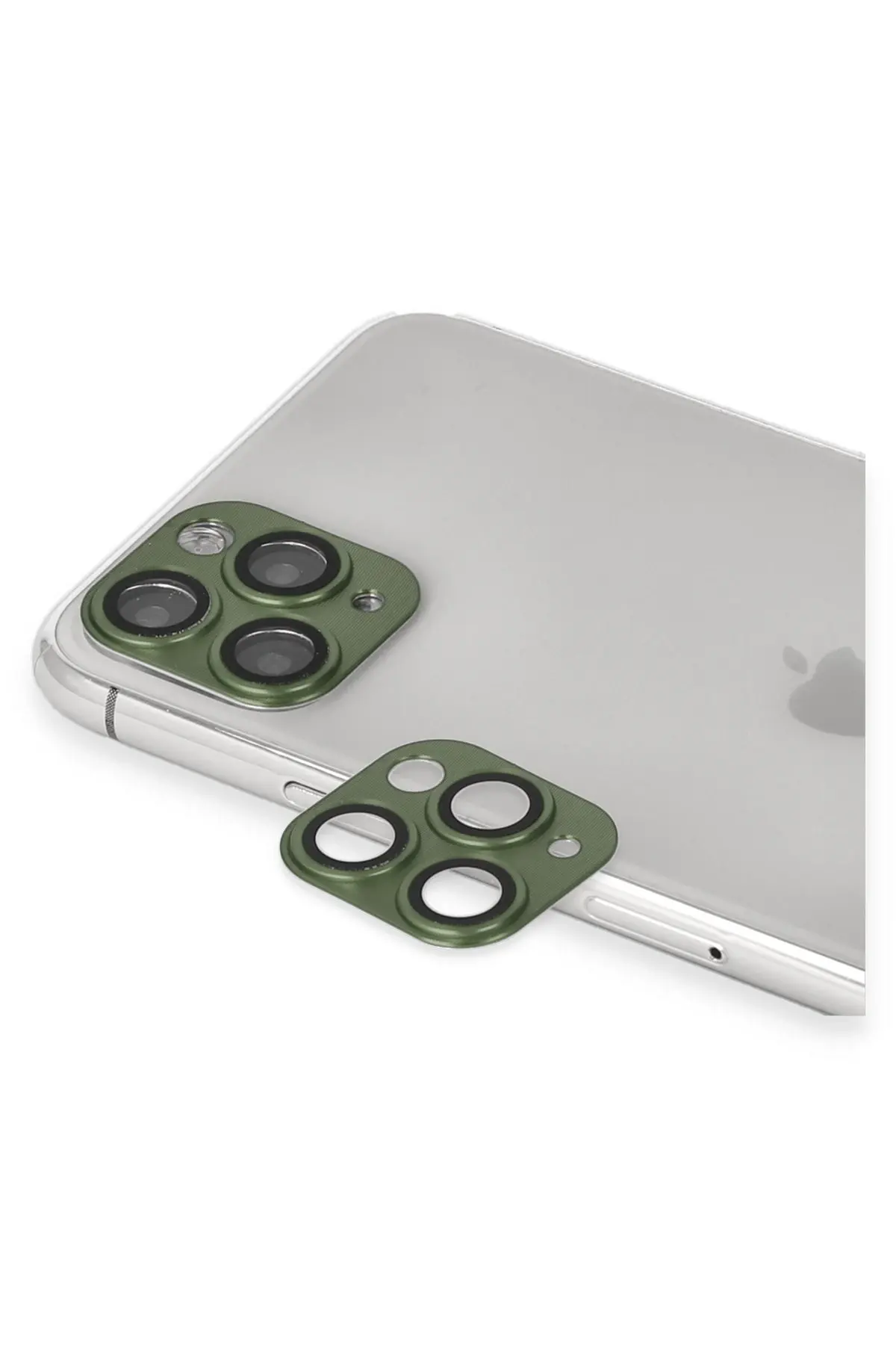 Newface iPhone 11 Pro Max Pers Alüminyum Kamera Lens - Yeşil