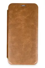 Newface iPhone 16 Kılıf Flip Cover - Taba