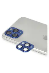 Newface iPhone 11 Pro Max Pers Alüminyum Kamera Lens - Lacivert