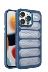 Newface iPhone 15 Pro Max Kılıf Airmax Silikon Kapak - Lacivert