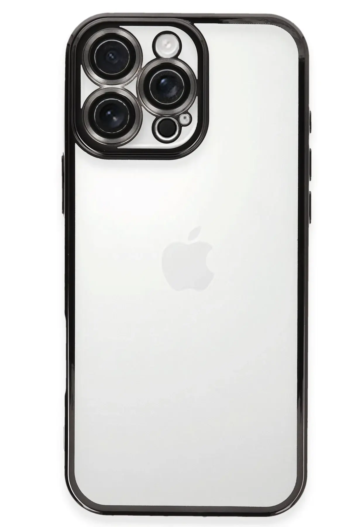 Newface iPhone 16 Pro Max Kılıf Razer Lensli Silikon - Siyah