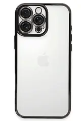 Newface iPhone 16 Pro Max Kılıf Razer Lensli Silikon - Siyah