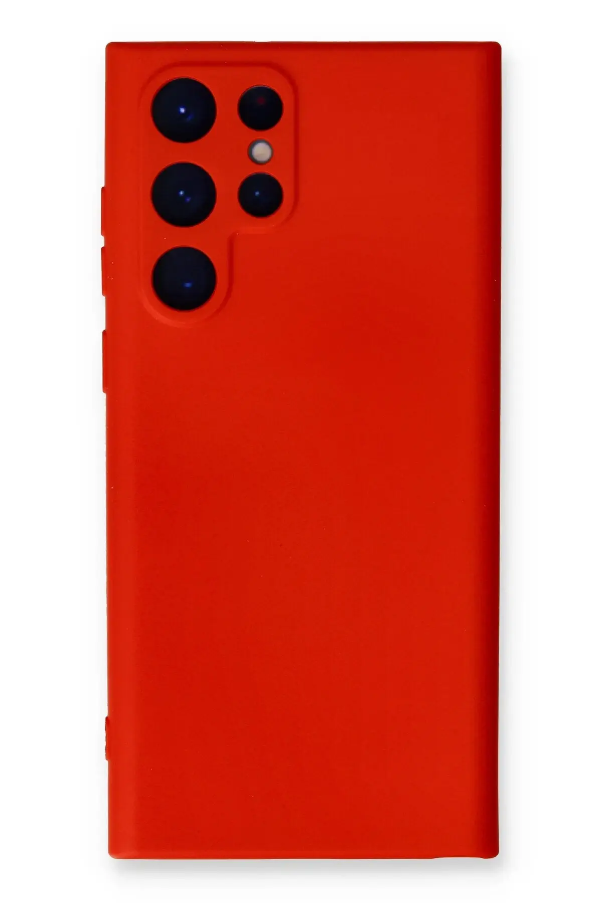 Newface Samsung Galaxy S24 Ultra Kılıf Nano içi Kadife Silikon - Kırmızı