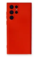 Newface Samsung Galaxy S24 Ultra Kılıf Nano içi Kadife Silikon - Kırmızı