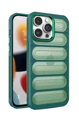 Newface iPhone 15 Pro Max Kılıf Airmax Silikon Kapak - Koyu Yeşil