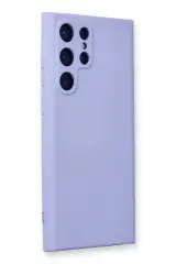 Newface Samsung Galaxy S24 Ultra Kılıf Nano içi Kadife Silikon - Lila