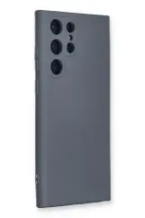 Newface Samsung Galaxy S24 Ultra Kılıf Nano içi Kadife Silikon - Gri