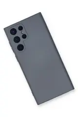 Newface Samsung Galaxy S24 Ultra Kılıf Nano içi Kadife Silikon - Gri