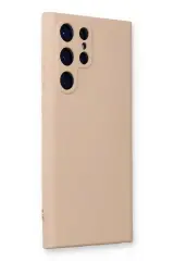 Newface Samsung Galaxy S24 Ultra Kılıf Nano içi Kadife Silikon - Pudra