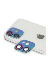 Newface iPhone 11 Pers Alüminyum Kamera Lens - Rainbow