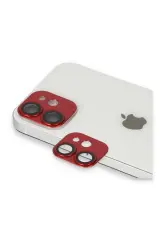 Newface iPhone 11 Pers Alüminyum Kamera Lens - Kırmızı