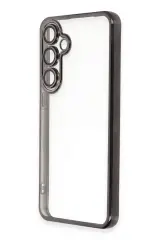 Newface Samsung Galaxy S24 FE Kılıf Razer Lensli Silikon - Siyah