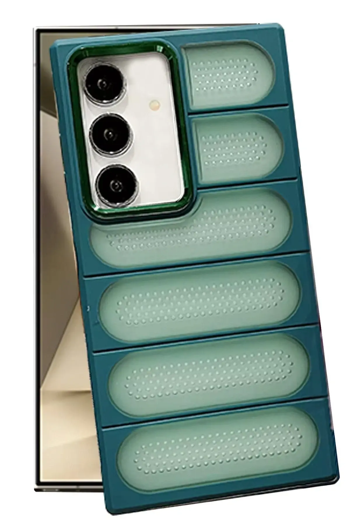 Newface Samsung Galaxy S24 Plus Kılıf Airmax Silikon Kapak - Koyu Yeşil