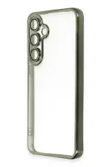 Newface Samsung Galaxy S24 FE Kılıf Razer Lensli Silikon - Yeşil