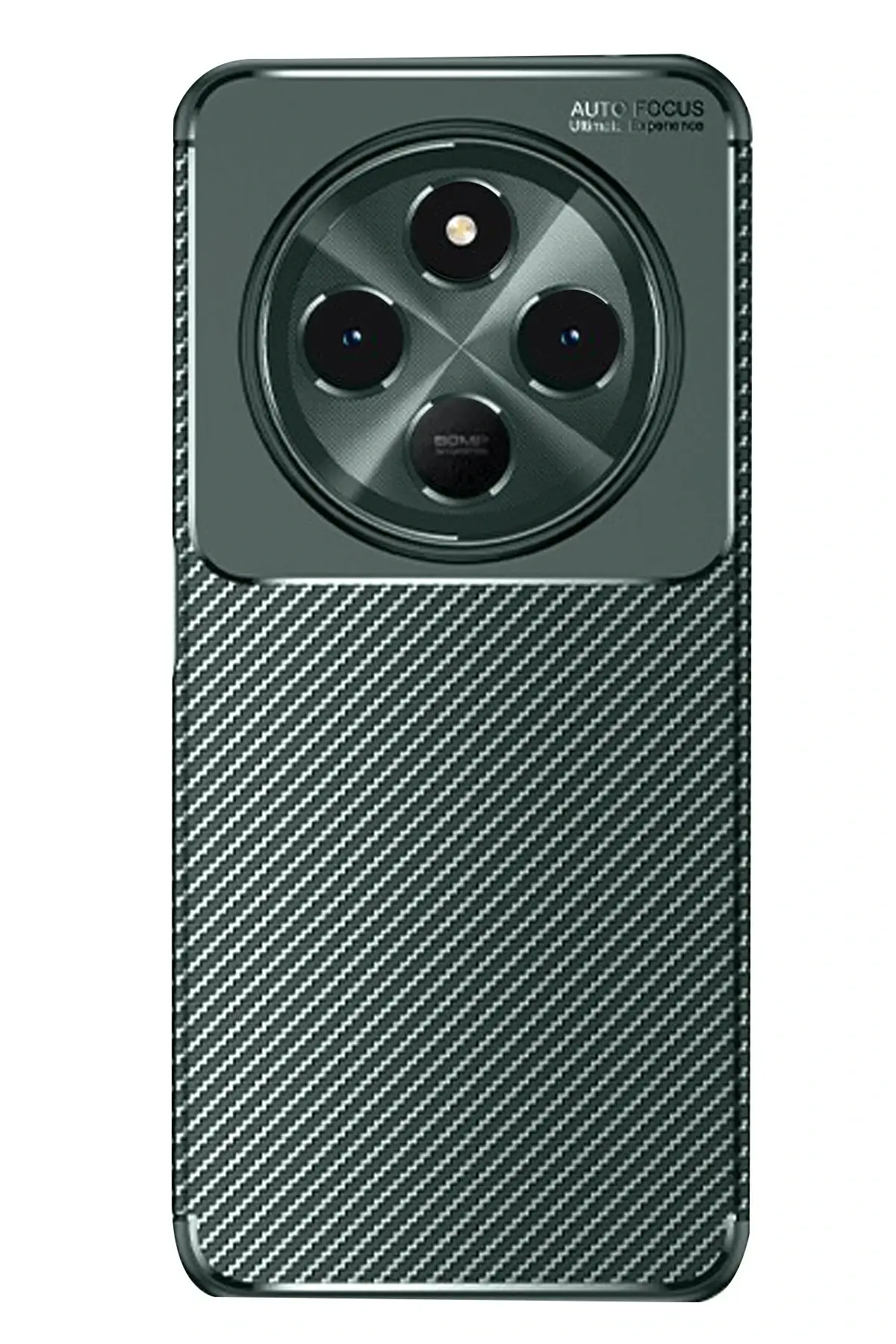 Newface Xiaomi Redmi 14C Kılıf Auto Focus Karbon Kapak - Koyu Yeşil