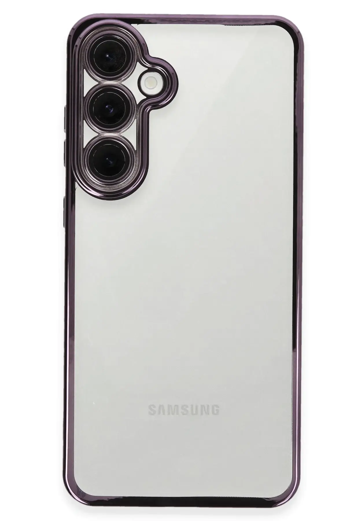 Newface Samsung Galaxy S24 FE Kılıf Razer Lensli Silikon - Mor