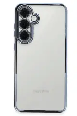 Newface Samsung Galaxy S24 FE Kılıf Razer Lensli Silikon - Lacivert