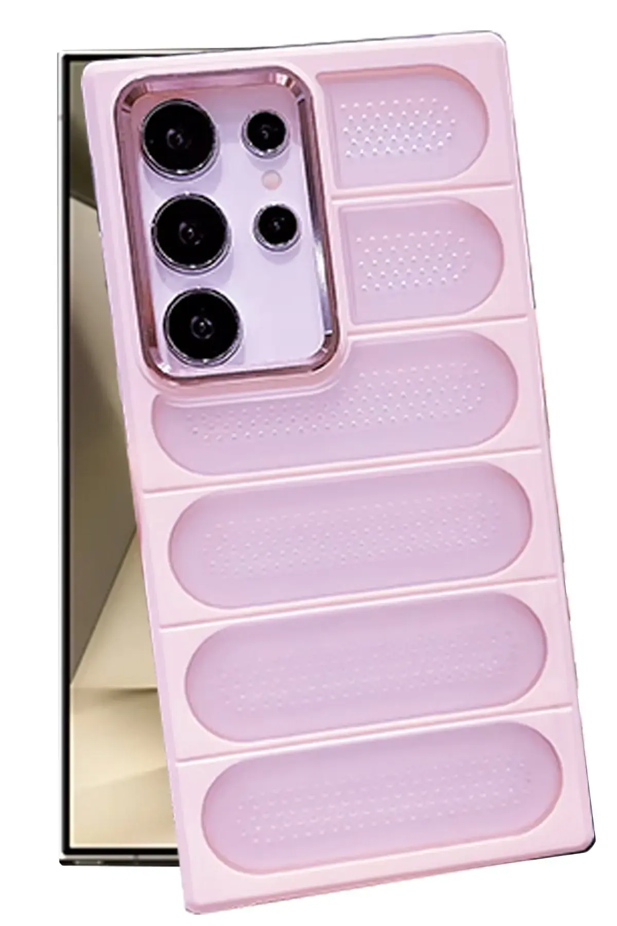 Newface Samsung Galaxy S24 Ultra Kılıf Airmax Silikon Kapak - Pembe