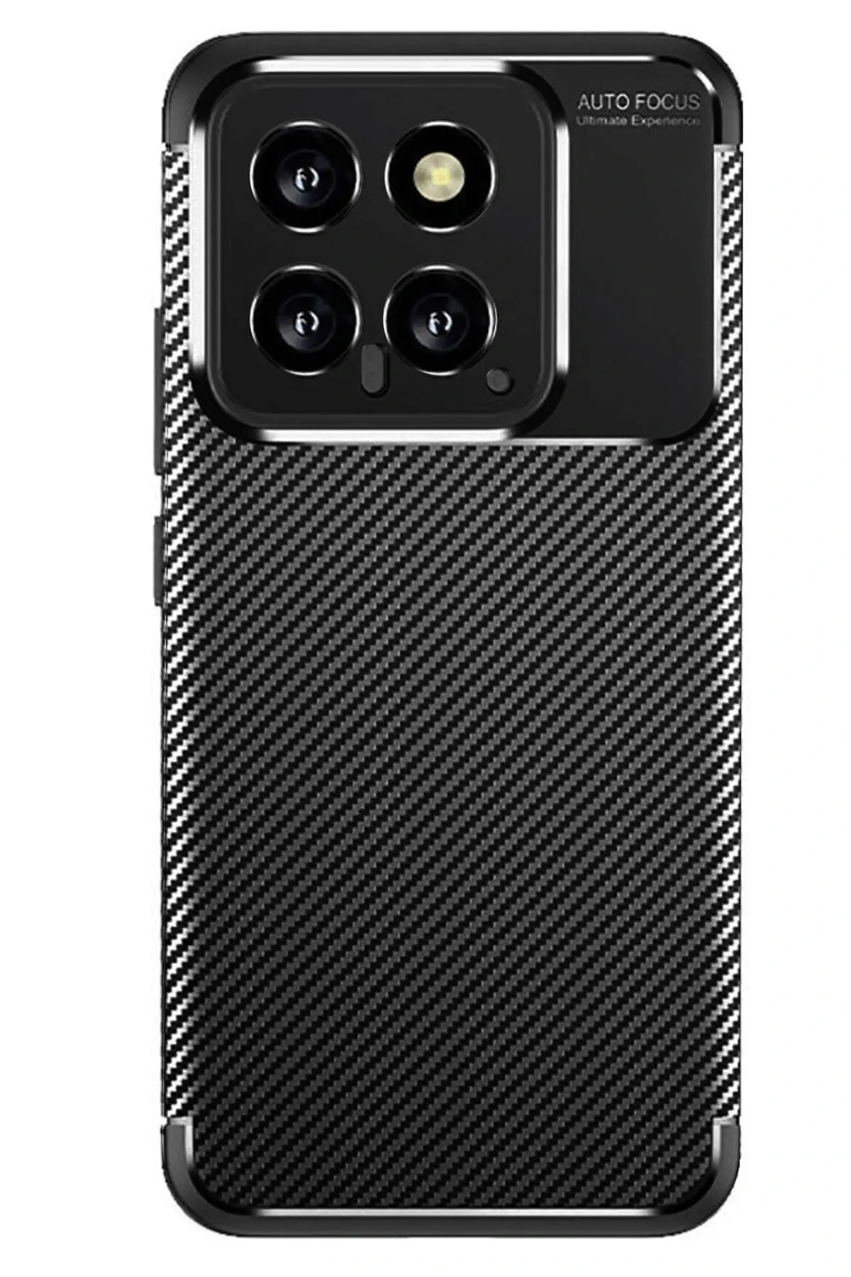 Newface Xiaomi Mi 14T Kılıf Auto Focus Karbon Kapak - Siyah