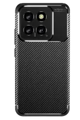 Newface Xiaomi Mi 14T Kılıf Auto Focus Karbon Kapak - Siyah